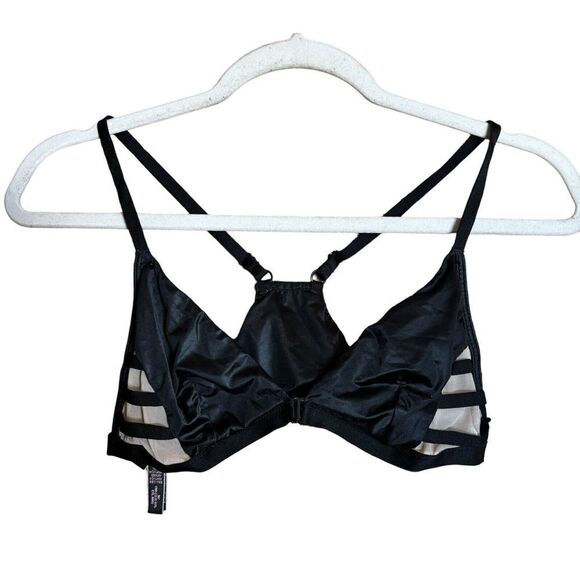 Victorias Secret Bra Womens Medium Black Nude Front Clip - Picture 1 of 4